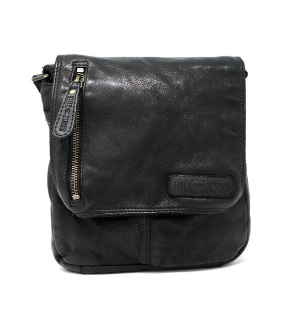 Чоловічий шкіряний чорний месенджер HILL BURRY "жатка" 3069WHB6246 фото, картинка, изображение