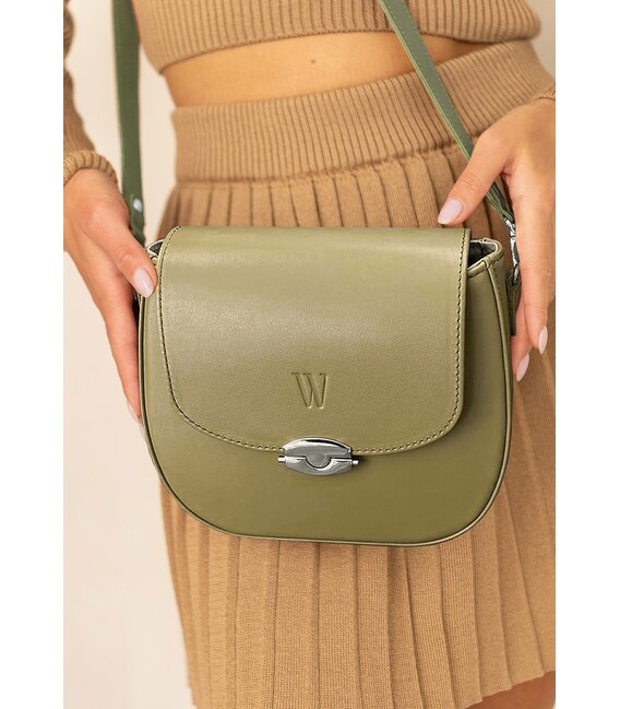 Жіноча шкіряна сумка Naomi оливкова картинка, зображення, фото