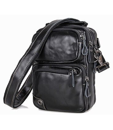 Сумка чоловіча Vintage 14437 Чорна картинка, зображення, фото
