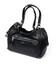 Вместительная женская сумка с ручками KARYA 20844 кожаная Черный фото, картинка, изображение