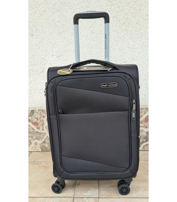 Чемодан Wings 6160 Mini черный 4 колесный фото, картинка, изображение