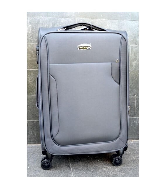Чемодан Wings 6158 маленький S серый 4 колесный фото, картинка, изображение
