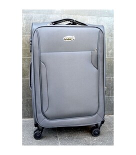 Чемодан Wings 6158 маленький S серый 4 колесный фото, картинка, изображение