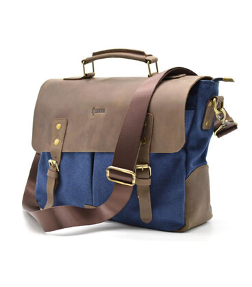 Чоловіча сумка-портфель шкіра та canvas TARWA RCK-3960-4lx фото, картинка, изображение