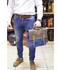 Чоловіча сумка-портфель шкіра та canvas TARWA RCK-3960-4lx фото, картинка, изображение