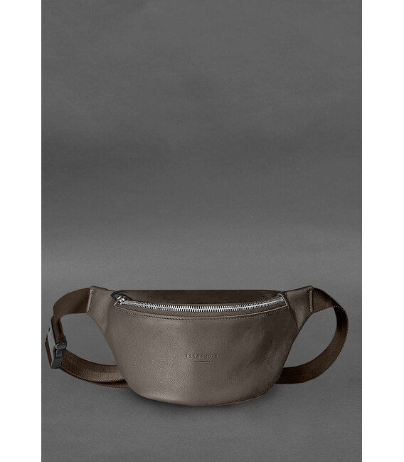 Кожаная поясная сумка-бананка Kanny темно-бежевая фото, картинка, изображение