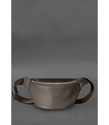 Шкіряна поясна сумка-бананка Kanny темно-бежева картинка, зображення, фото