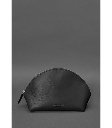 Жіноча шкіряна косметичка 8.0 Чорна картинка, зображення, фото