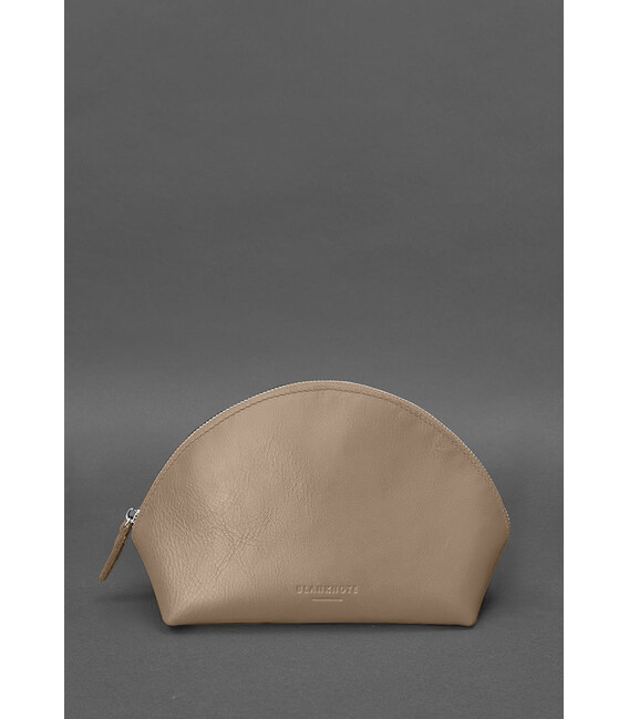 Жіноча шкіряна косметичка 8.0 Світло-бежева картинка, зображення, фото