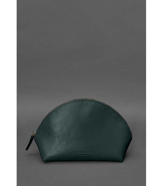 Жіноча шкіряна косметичка 8.0 Зелена картинка, зображення, фото