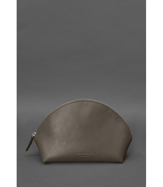 Женская кожаная косметичка 8.0 Темно-бежевая фото, картинка, изображение