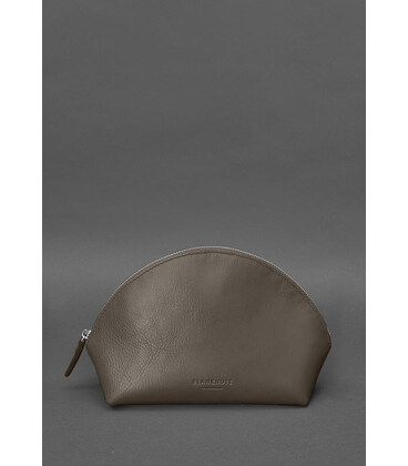 Жіноча шкіряна косметичка 8.0 Темно-бежева картинка, зображення, фото