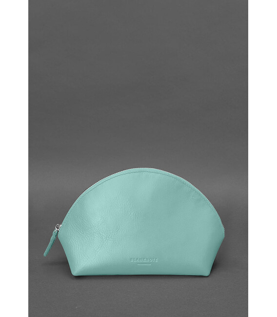 Жіноча шкіряна косметичка 8.0 Бірюзова картинка, зображення, фото