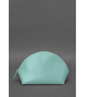 Жіноча шкіряна косметичка 8.0 Бірюзова картинка, зображення, фото