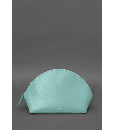 Жіноча шкіряна косметичка 8.0 Бірюзова картинка, зображення, фото