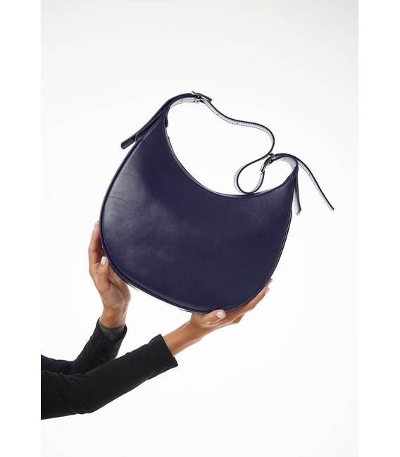 Жіноча шкіряна сумка Vivian синій краст картинка, зображення, фото