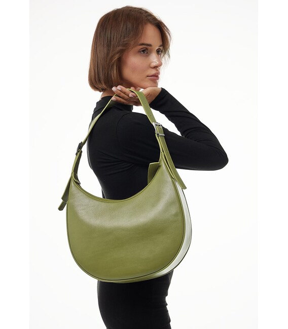 Жіноча шкіряна сумка Vivian оливковий картинка, зображення, фото