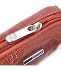 Стильна ключниця із фактурної натуральної шкіри KARYA 22822 Рудий картинка, зображення, фото