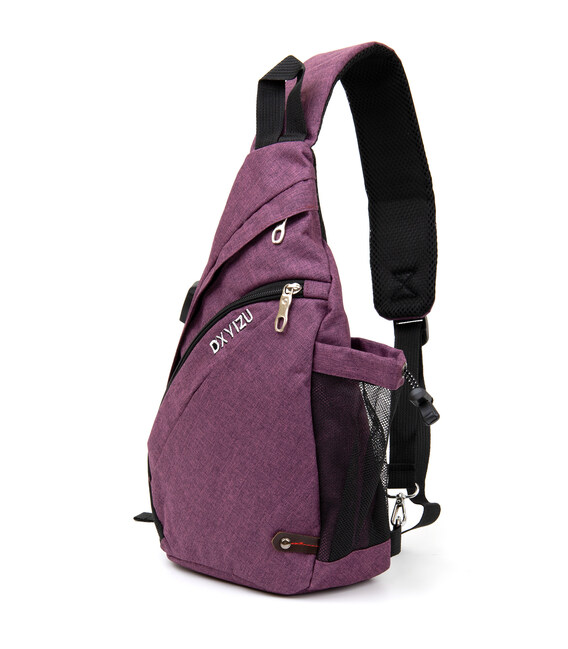 Сумка унисекс через плечо смарт текстильная Vintage 20552 Малиновая фото, картинка, изображение