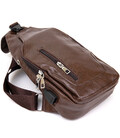 Мужская сумка через плечо из кожзама для документов и города Vintage 20560 Темно Коричневая фото, картинка, изображение