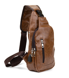 Чоловіча сумка через плече з екошкіри для документів та міста Vintage 20561 Світло Коричнева картинка, зображення, фото