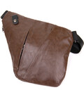 Мужская сумка слинг из кожзама для документов и города Vintage 20566 Темно Коричневая фото, картинка, изображение