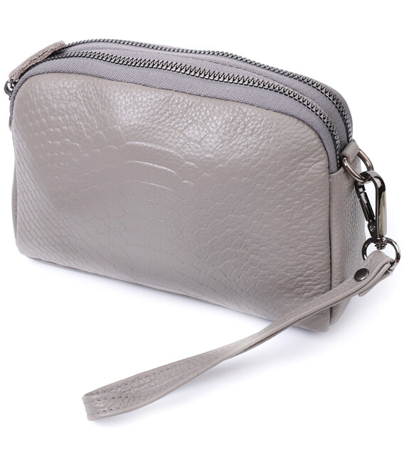 Невелика жіноча сумка на два відділення з натуральної шкіри Vintage 22801 Сірий картинка, зображення, фото