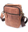 Компактна шкіряна сумка для чоловіків Vintage 22811 Коричнева картинка, зображення, фото