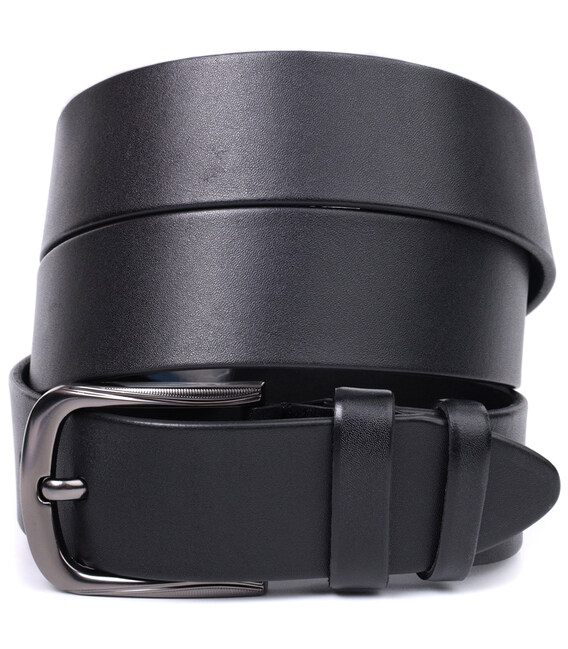 Ремень мужской из натуральной кожи Vintage 20804 Черный фото, картинка, изображение