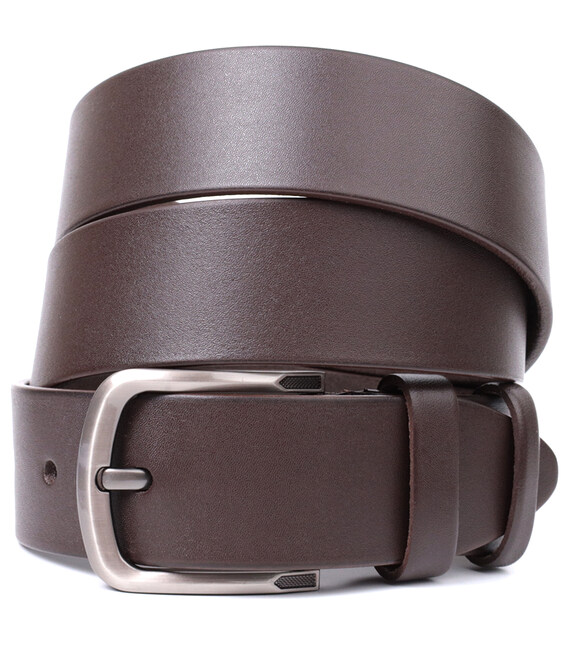 Стильний чоловічий ремінь із натуральної шкіри Vintage 20805 Коричневий картинка, зображення, фото