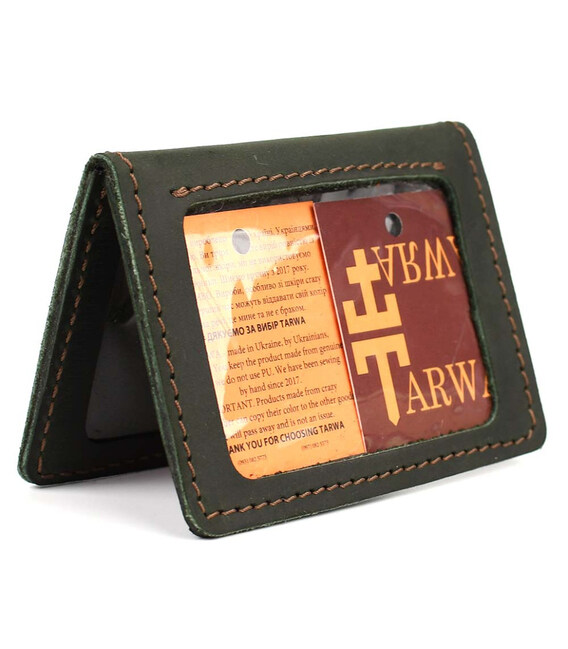 Обкладинка шкіряна для посвідчення, ID паспорта, прав TARWA RE-0114-4sa зелений фото, картинка, изображение