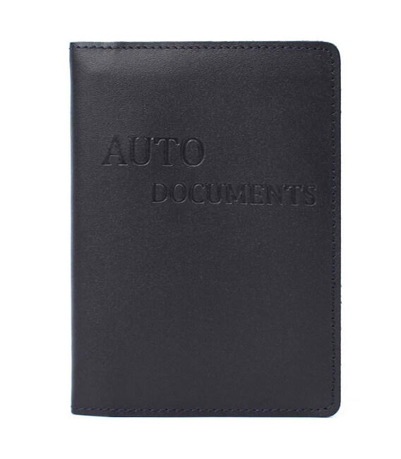 Шкіряна обкладинка для авто документів Limary Lim-3991GK синя фото, картинка, изображение
