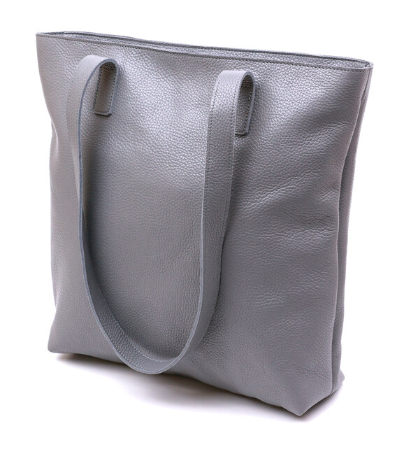 Кожаная женская сумка-шоппер Shvigel 16360 Серый фото, картинка, изображение