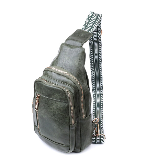Стильна слінг сумка для жінок з екошкіри Vintage 22745 Зелений картинка, зображення, фото