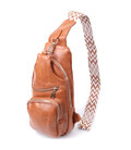 Стильна жіноча слінг сумка через плече з екошкіри Vintage 22751 Рудий картинка, зображення, фото
