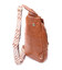 Стильная женская слинг сумка через плечо из экокожи Vintage 22751 Рыжий фото, картинка, изображение
