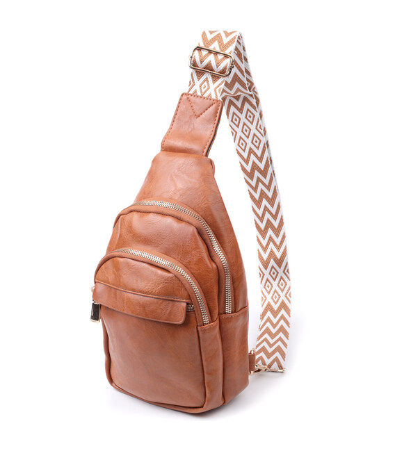 Небольшая женская сумка с одной лямкой через плечо из гладкой экокожи Vintage 22767 Рыжий фото, картинка, изображение