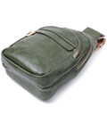 Сумка компактного размера с одной лямкой через плечо из гладкой экокожи Vintage 22771 Зеленый фото, картинка, изображение
