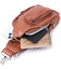 Жіноча сумка з екошкіри з акцентом на текстильну лямку Vintage 22773 Рудий картинка, зображення, фото