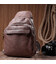 Стильная женская сумка через плечо с отверстием для наушников из экокожи Vintage 22786 Коричневый фото, картинка, изображение