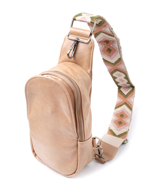 Сумка через плечо для женщин из экокожи Vintage 22790 Светло-коричневый фото, картинка, изображение