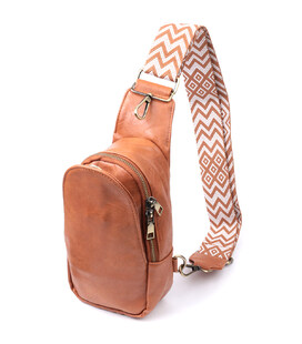 Цікава сумка через плече в модному кольорі з екошкіри Vintage 22793 Рудий картинка, зображення, фото