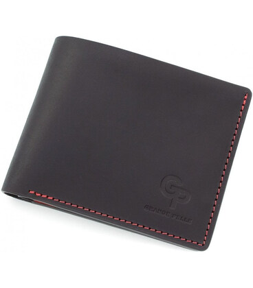 Портмоне Магніт, чорний з червоним Grande Pelle 50511060 картинка, зображення, фото