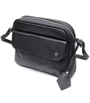 Сумка жіноча через плече 755710 Grande Pelle чорний флотар картинка, зображення, фото