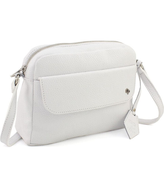 Сумка жіноча через плече 755702 Grande Pelle білий флотар фото, картинка, изображение