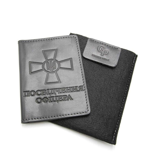 Посвідчення офіцера Grande Pelle 259610 чорна фото, картинка, изображение