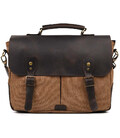 Чоловіча сумка портфель з канвасу та шкірою TARWA RCc-3960-3md картинка, зображення, фото