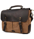 Чоловіча сумка портфель з канвасу та шкірою TARWA RCc-3960-3md картинка, зображення, фото