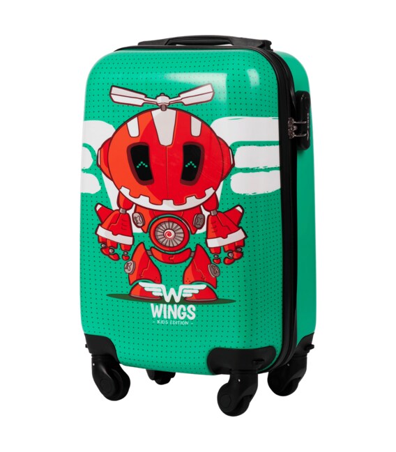Валіза Wings Kids міні XS Green Robot картинка, зображення, фото