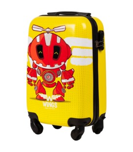 Чемодан Wings Kids мини XS Yellow Robot фото, картинка, изображение
